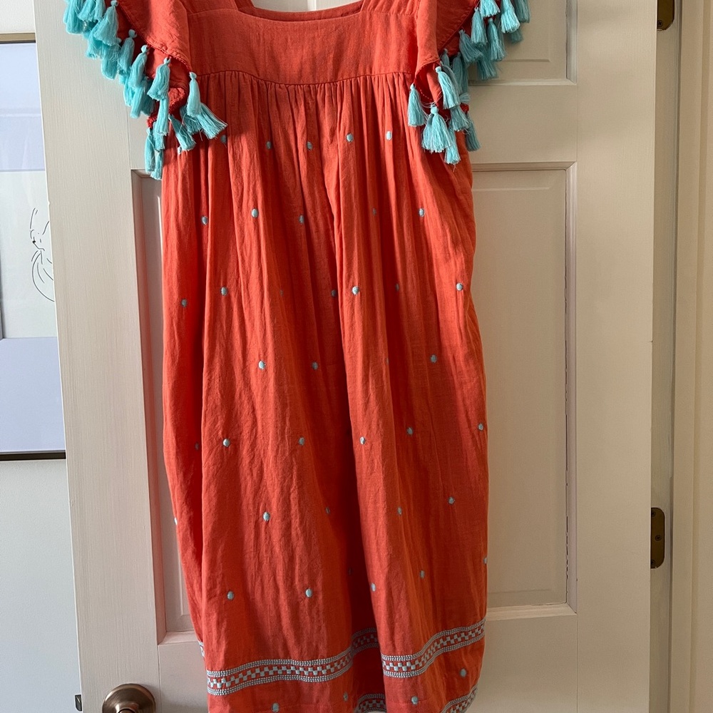 mer st barth Sandrine Tassel dress